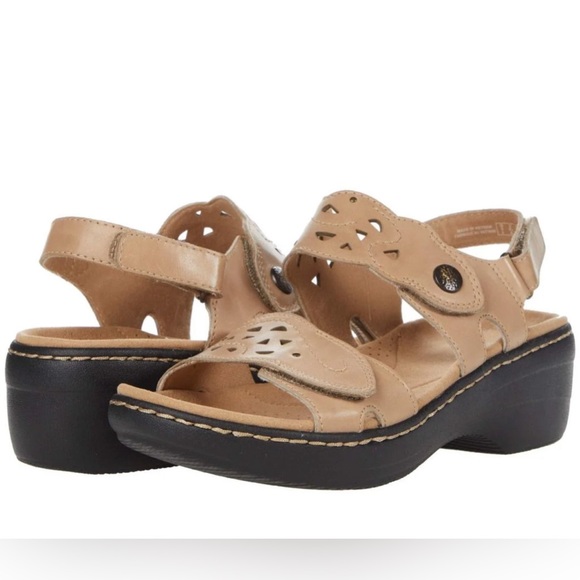 Clarks Shoes - Clarks Collection Adjustable Sandals - Merliah Dove size 10 NEW leather upper